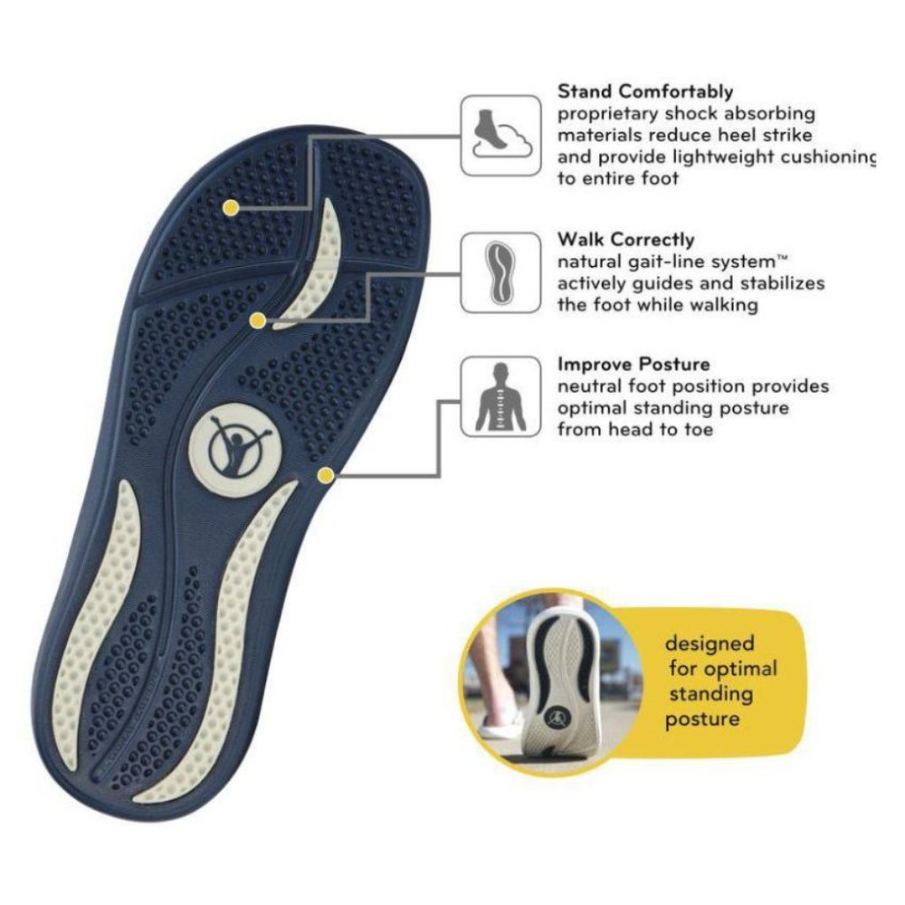 Male Back Joy Flip Flops Navy White